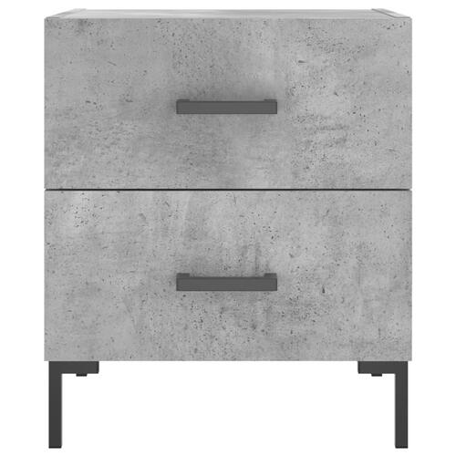 Sengeborde 2 stk. 40x35x47,5 cm konstrueret træ betongrå