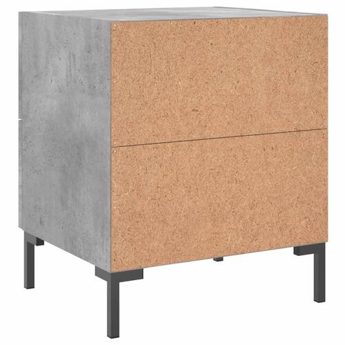 Sengeborde 2 stk. 40x35x47,5 cm konstrueret træ betongrå