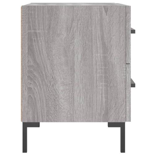 Sengeborde 2 stk. 40x35x47,5 cm konstrueret træ grå sonoma-eg