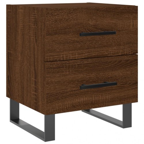 Sengebord 40x35x47,5 cm konstrueret træ brunt egetræ