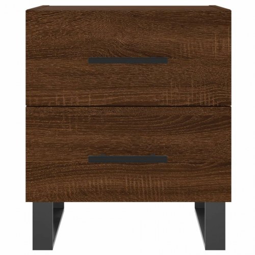 Sengebord 40x35x47,5 cm konstrueret træ brunt egetræ