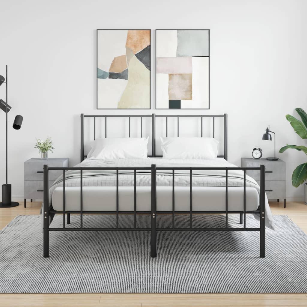 Sengeborde 2 stk. 40x35x47,5 cm konstrueret træ betongrå