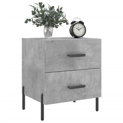 Sengeborde 2 stk. 40x35x47,5 cm konstrueret træ betongrå