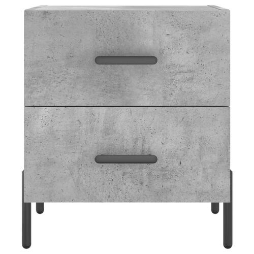 Sengeborde 2 stk. 40x35x47,5 cm konstrueret træ betongrå