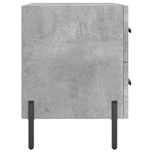 Sengeborde 2 stk. 40x35x47,5 cm konstrueret træ betongrå