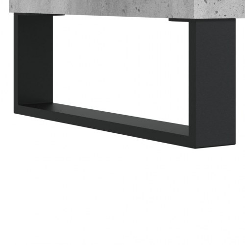 Sengebord 40×35×47,5 cm i konstrueret træ - betongrå med metalfødder