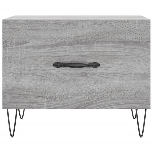Sofabord 50x50x40 cm konstrueret træ grå sonoma-eg