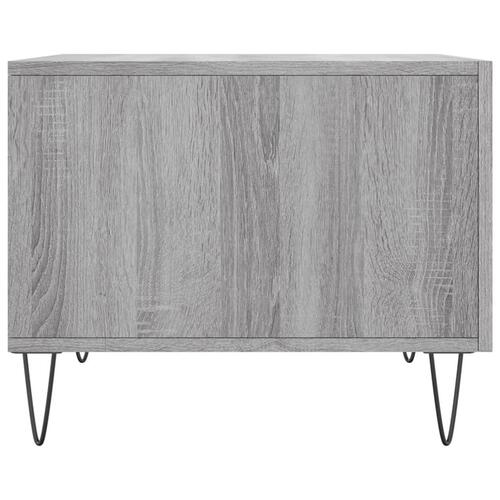 Sofabord 50x50x40 cm konstrueret træ grå sonoma-eg