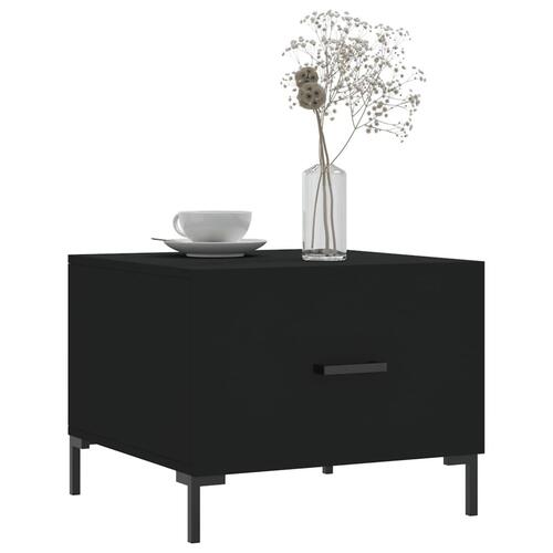 Sofabord 50x50x40 cm konstrueret træ sort
