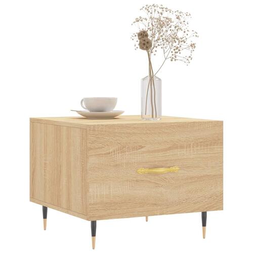 Sofabord 50x50x40 cm konstrueret træ sonoma egetræsfarve