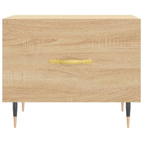 Sofabord 50x50x40 cm konstrueret træ sonoma egetræsfarve