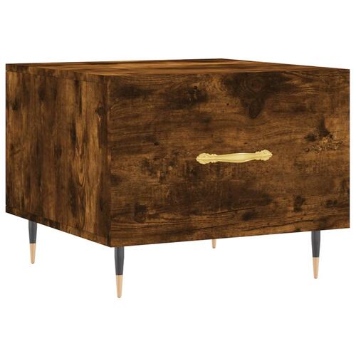 Sofabord 50x50x40 cm konstrueret træ røget egetræsfarve