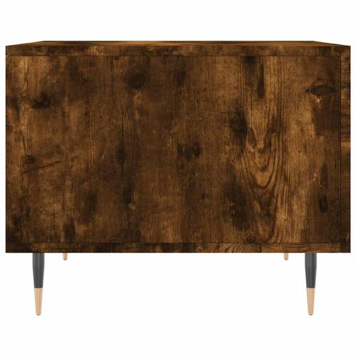 Sofabord 50x50x40 cm konstrueret træ røget egetræsfarve