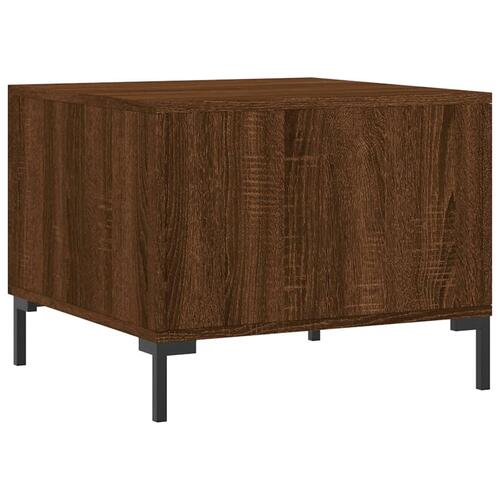 Sofabord 50x50x40 cm konstrueret træ brun egetræsfarve