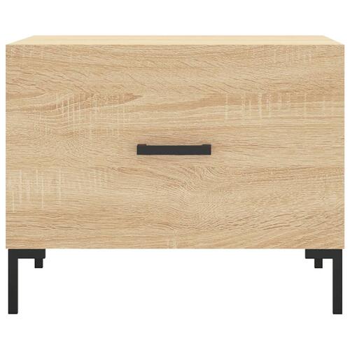 Sofabord 50x50x40 cm konstrueret træ sonoma egetræsfarve
