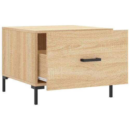 Sofabord 50x50x40 cm konstrueret træ sonoma egetræsfarve