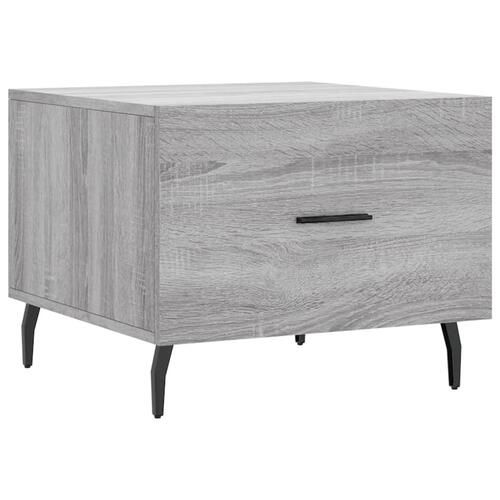 Sofabord 50x50x40 cm konstrueret træ grå sonoma-eg