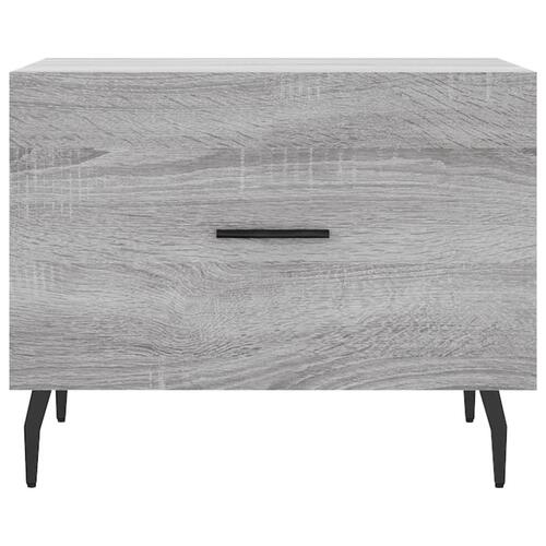 Sofabord 50x50x40 cm konstrueret træ grå sonoma-eg