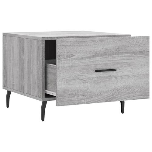 Sofabord 50x50x40 cm konstrueret træ grå sonoma-eg