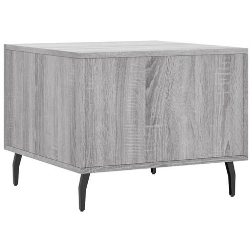 Sofabord 50x50x40 cm konstrueret træ grå sonoma-eg