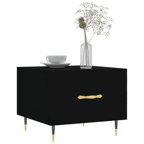 Sofabord 50x50x40 cm konstrueret træ sort