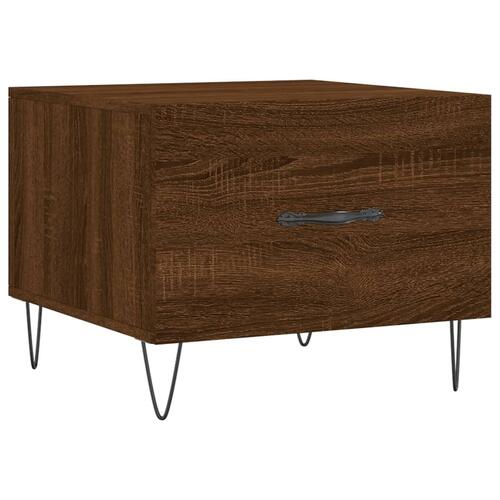 Sofabord 50x50x40 cm konstrueret træ brun egetræsfarve