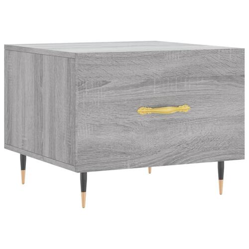 Sofabord 50x50x40 cm konstrueret træ grå sonoma-eg
