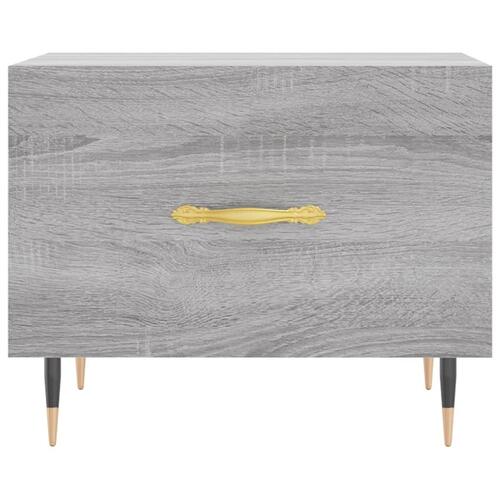 Sofabord 50x50x40 cm konstrueret træ grå sonoma-eg