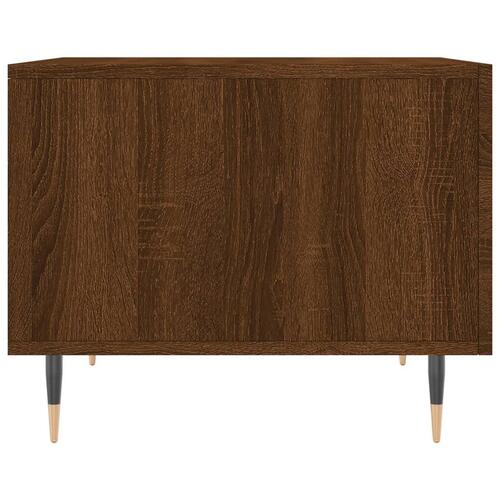 Sofabord 50x50x40 cm konstrueret træ brun egetræsfarve