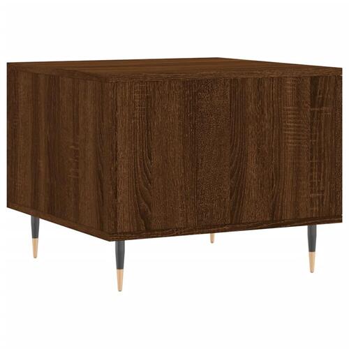 Sofabord 50x50x40 cm konstrueret træ brun egetræsfarve