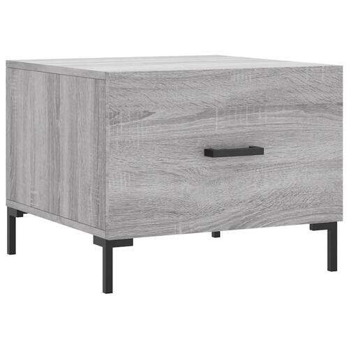 Sofabord 50x50x40 cm konstrueret træ grå sonoma-eg