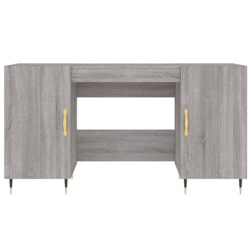 Skrivebord 140x50x75 cm konstrueret træ grå sonoma-eg