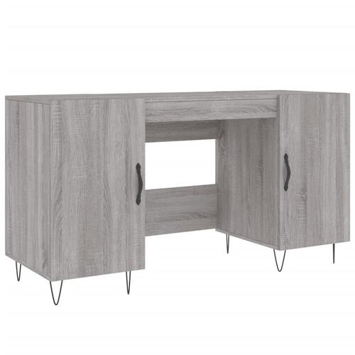 Skrivebord 140x50x75 cm konstrueret træ grå sonoma-eg