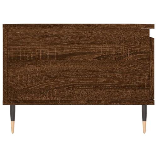 Sofabord 90x50x36,5 cm konstrueret træ brun egetræsfarve