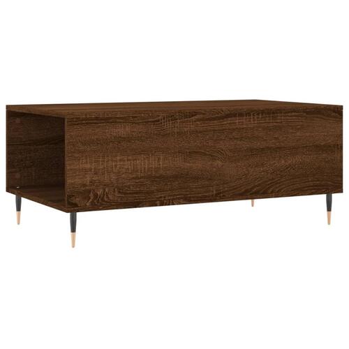 Sofabord 90x50x36,5 cm konstrueret træ brun egetræsfarve