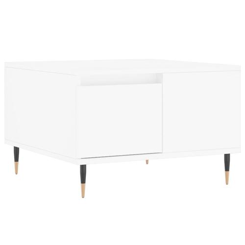 Sofabord 55x55x36,5 cm konstrueret træ hvid