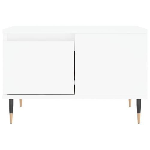 Sofabord 55x55x36,5 cm konstrueret træ hvid