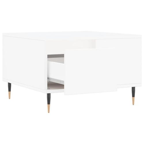 Sofabord 55x55x36,5 cm konstrueret træ hvid