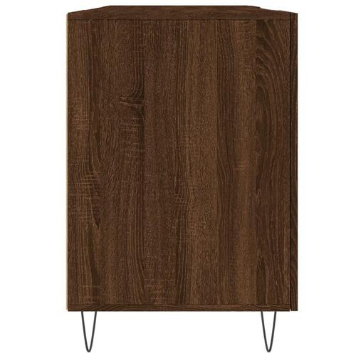 Skrivebord 140x50x75 cm konstrueret træ brun egetræsfarve