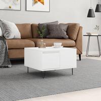 Sofabord 55x55x36,5 cm konstrueret træ hvid