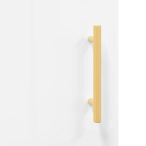 Skrivebord 140x50x75 cm konstrueret træ hvid højglans