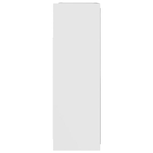 Badeværelsesskab med spejl 62,5x20,5x64 cm konstrueret træ hvid