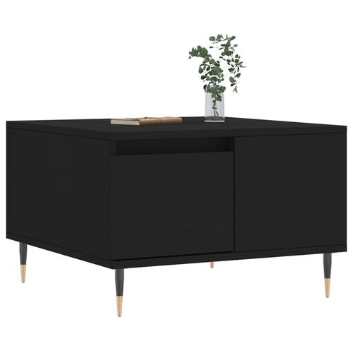 Sofabord 55x55x36,5 cm konstrueret træ sort