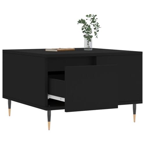 Sofabord 55x55x36,5 cm konstrueret træ sort