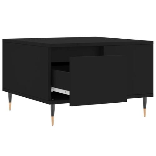Sofabord 55x55x36,5 cm konstrueret træ sort