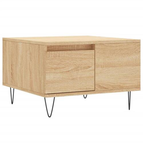 Sofabord 55x55x36,5 cm konstrueret træ sonoma-eg