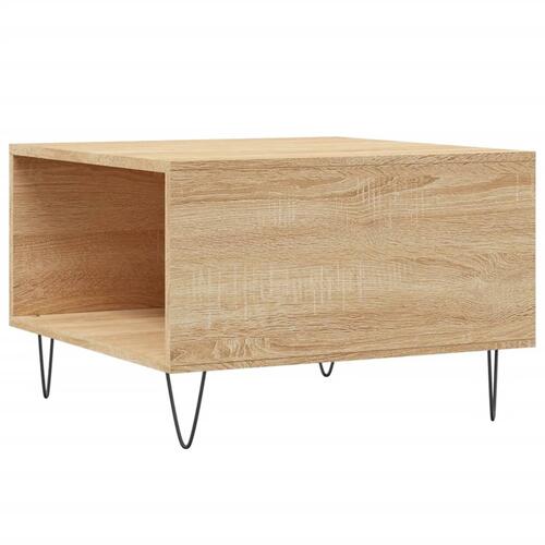 Sofabord 55x55x36,5 cm konstrueret træ sonoma-eg