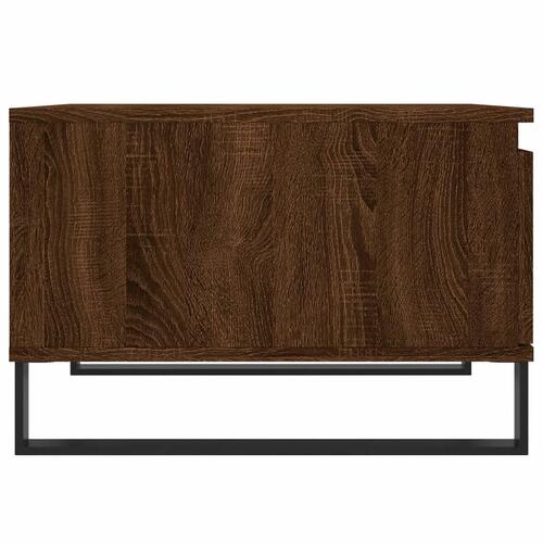 Sofabord 55x55x36,5 cm konstrueret træ brun egetræsfarve