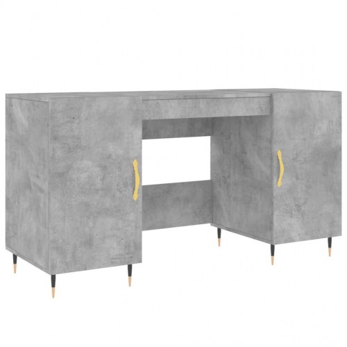 Skrivebord 140 × 50 × 75 cm i konstrueret træ - betongrå