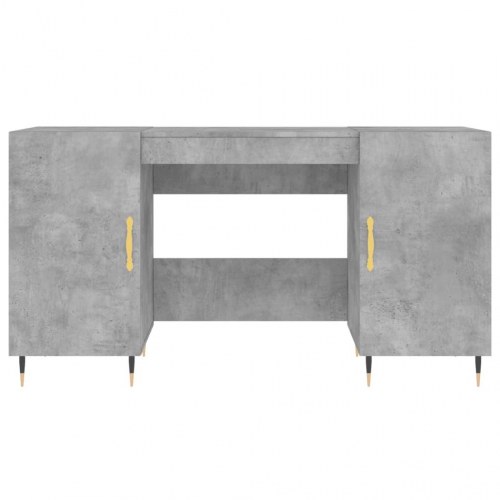 Skrivebord 140 × 50 × 75 cm i konstrueret træ - betongrå